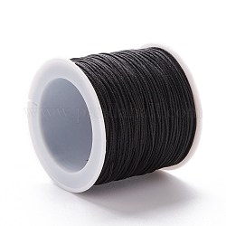 Filo di nylon intrecciato, materiale fai da te per la produzione di gioielli, nero, 0.8mm, 100iarde/rotolo