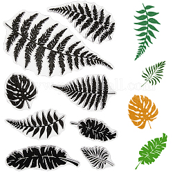 CRASPIRE Leaf Clear Rubber Stamps Plants Ferns Turtleback Leaf Reusable Retro Transparent Silicone Stamp Seals for Journaling Card Making Scrapbooking Photo Album Decorative DIY Christmas Gifts