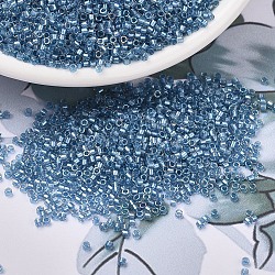 Miyuki Delica Perlen, Zylinderförmig, japanische Saatperlen, 11/0, (db1762) funkelnder himmelblauer Kristall ab, 1.3x1.6 mm, Bohrung: 0.8 mm, ca. 10000 Stk. / Beutel, 50 g / Beutel
