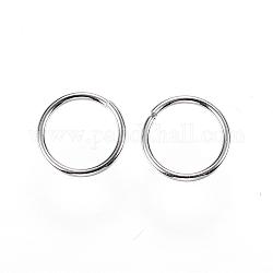 304 anelli di salto in acciaio inox, anelli di salto aperti, colore acciaio inossidabile, 10x1mm, 18 gauge, diametro interno: 8mm