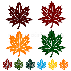 CHGCRAFT Hollow Non-woven Fabric Hot Pads Holders, Maple Leaf, for Cups, Mixed Color, 100x84x3mm & 298x298x3mm, 16pcs/bag