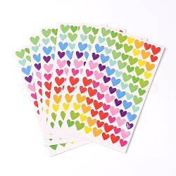 Heart Pattern DIY Cloth Picture Stickers, Mixed Color, 15.4x9.3cm, about 6pcs/bag