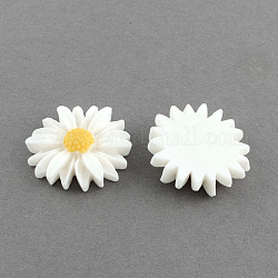 Flatback Hair & Costume Accessories Ornaments Scrapbook Embellishments Resin Flower Daisy Cabochons, White, 26x7mm