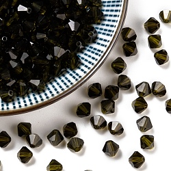 Czech Glass Beads, Faceted, Bicone, Olivine, 8mm in diameter, hole: 1mm, 144pcs/bag