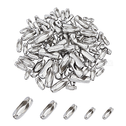 Racores de cadena de bolas de acero inoxidable unicraftale 304, color acero inoxidable, 5~11x1.5~4mm, apto para cadena de bolas de 1.5~3.2 mm, 205 unidades / caja