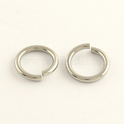 304 Stainless Steel Open Jump Rings, Stainless Steel Color, 10x1.4mm, Inner Diameter: 7.2mm, Hole: 7mm