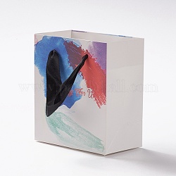 Kraftpapiersäcke, mit Griffen, für Geschenktüten und Einkaufstüten, Rechteck, Farbig, 12x11x6 cm