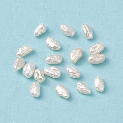 Perle keshi naturali barocche, ovale, colore conchiglia, 7~9x4~6x4~5.5mm, Foro: 0.7 mm