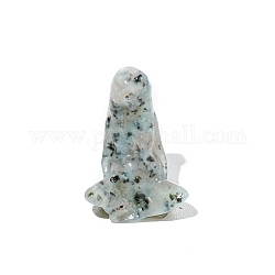 Adornos de estatua de jaspe de sésamo natural, para decoración de exhibición en el hogar, diosa madre tierra, 37mm