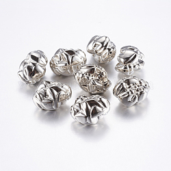 CCB Plastic Beads, Platinum, 24x18x18mm, Hole: 1mm