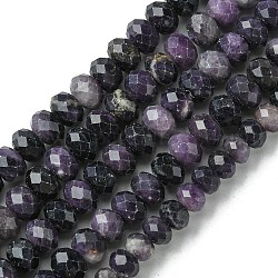 Brins de perles de sugilite naturelles, facette, rondelle, 6~6.5x4~4.5mm, Trou: 0.9mm, Environ 97 pcs/chapelet, 15.59'' (39.6 cm)
