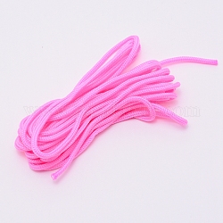 Polypropylene Cord, Parachute Rope, Round, Hot Pink, 2mm, about 3m/bundle