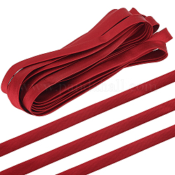 Ленты полиэфирные атласные длиной 6 м., для замены молнии в тканевом платье, темно-красный, 5/8~5/8 дюйм (15~17 мм), около 6.56 ярда (6 м) / рулон