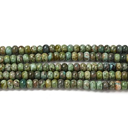 Chapelets de perles en turquoise naturelle, rondelle, 6x4mm, Trou: 0.6mm, Environ 105 pcs/chapelet, 15.94'' (40.5 cm)