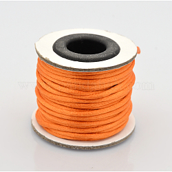 Makramee rattail chinesischer Knoten machen Kabel runden Nylon geflochten Schnur Themen, dunkelorange, 2 mm, ca. 10.93 Yard (10m)/Rolle