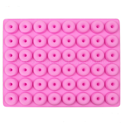 Moldes para derretir cera de donas de silicona de 48 cavidad, para la fabricación artesanal de cuentas de sello de cera diy, rosa perla, 199x151x12mm