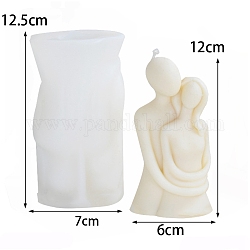 Moldes para velas perfumadas, Amante de los moldes de silicona humanos., para el dia de san valentin, blanco, 12.5x7 cm