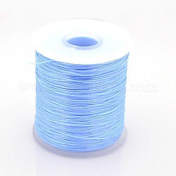 Flache elastische Kristallschnur, elastischer Perlenfaden, für Stretcharmbandherstellung, Licht Himmel blau, 0.5 mm, ca. 546.8 Yard (500m)/Rolle