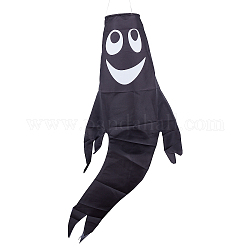 Ветроуказатель из полиэстера на хэллоуин, наружное подвешивание, призрак, чёрные, 100 см