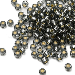 Cuentas de semillas redondas toho, Abalorios de la semilla japonés, (29b) gris plateado, 8/0, 3mm, agujero: 1 mm, aproximamente 10000 unidades / libra