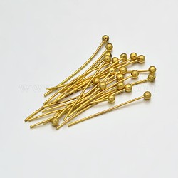 Messing Kugelkopfbolzen, golden, 20 mm, Stift: 0.46 mm, 24 Gauge, ca. 9090 Stk. / 500 g