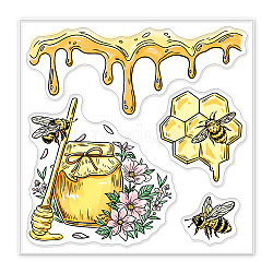 Sello de sakura de pvc, para diy scrapbooking, abejas, 100x100mm