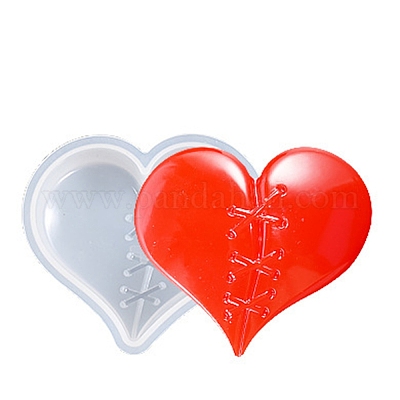 2 Pack Heart Shape Resin Molds Silicone Epoxy Mold for, Size: 20, Blue