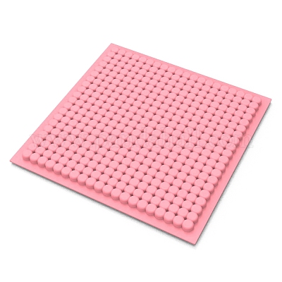 Silicone Octagon Wax Melt Molds, For DIY Wax Seal Beads Craft Making,  Square, Pink, 223x223x6.8mm
