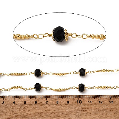 Catene a maglie tonde in ottone&nbsp;KK-D422-08G-1