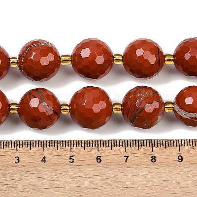 Natürliche rote Jaspis Perlen Stränge&nbsp;G-C249-A12-16mm-1