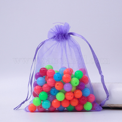 Rectangle organza sacs à cordon&nbsp;CON-PW0001-054A-23-1