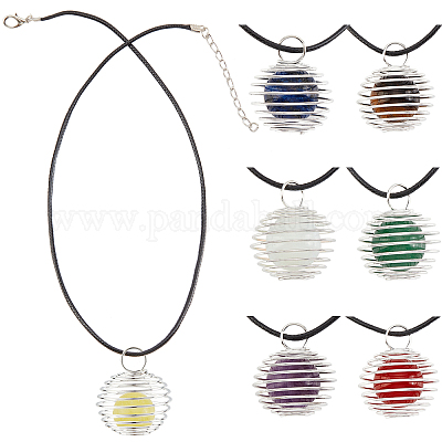 Necklace Cord Stone Holder with Natural Crystal Stone