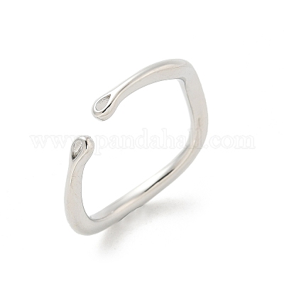Componenti dell'anello del polsino aperto in ottone&nbsp;KK-G518-06P-02-1