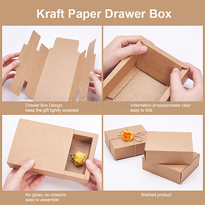 Wholesale Kraft Paper Drawer Box 