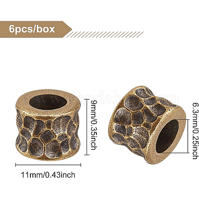 6 Stück Messingperlen&nbsp;FIND-BC0002-29-1