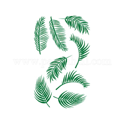 Superdant stickers muraux plantes tropicales plantes vertes stickers muraux  feuilles de palmier art mural décor fenêtre autocollants pour chambre salon  chambre décoration de fête à thème tropical en gros pour création de