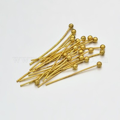 Straight Pins, L: 18 mm, 0,6 mm, Gold, 500 G, 1 Pack