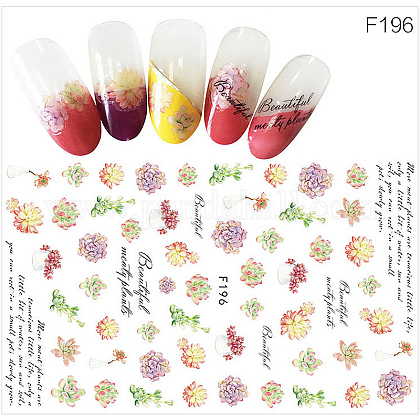 ネイルステッカーデカール ネイルアートデザインのための 花柄 カラフルの通販 Jp Pandahall Com