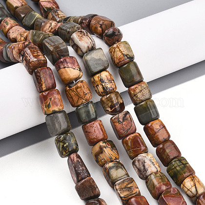 1 Filo Naturale Di Diaspro Picasso, Pietra Preziosa Curativa Da 6 - Foto 3