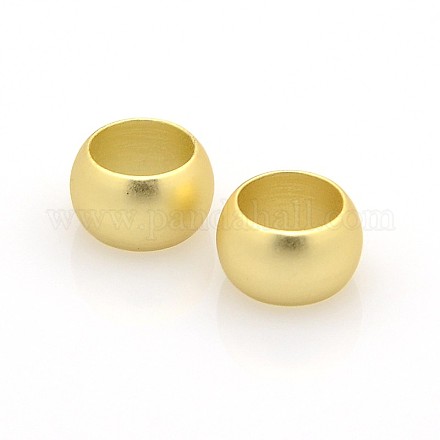 Brass Large Hole Rondelle Beads KK-O012-03C-1