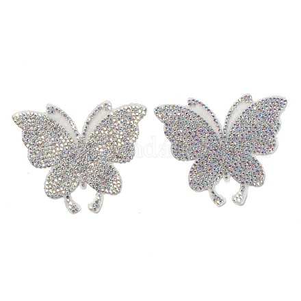 Nbeads Butterfly Glass Rhinestone Patches DIY-NB0005-13-1