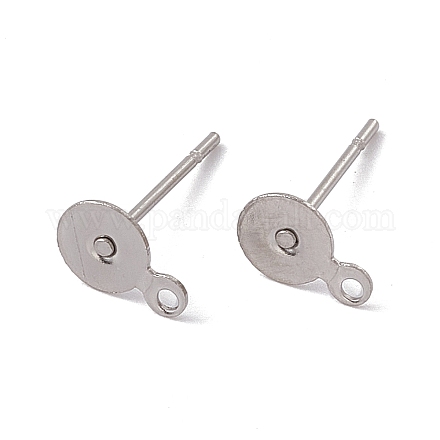 304 Stainless Steel Stud Earring Findings STAS-E029-3-1