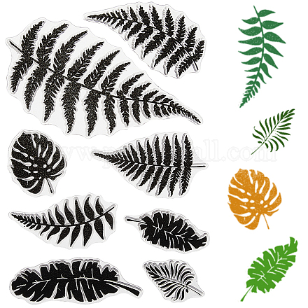 CRASPIRE Leaf Clear Rubber Stamps Plants Ferns Turtleback Leaf Reusable Retro Transparent Silicone Stamp Seals for Journaling Card Making Scrapbooking Photo Album Decorative DIY Christmas Gifts DIY-WH0504-51A-1