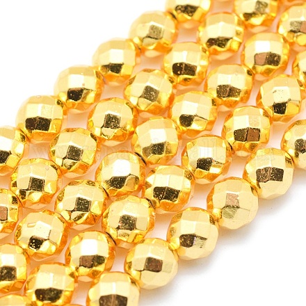 Chapelets de perles en hématite synthétique sans magnétiques G-L485-03E-G-1