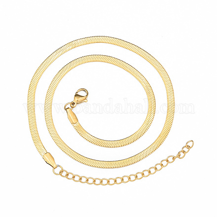 304 Halskette mit Fischgrätenketten aus Edelstahl für Herren NJEW-N050-A07-3-34G-1