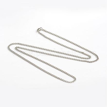 304 Stainless Steel Necklaces NJEW-D265-01P-1