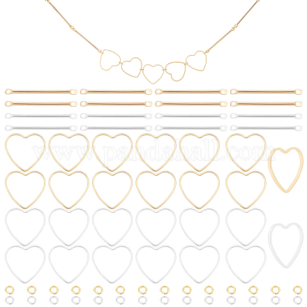 Пандахолл элитные латунные сердечные соединительные кольца и железные стержневые соединители FIND-PH0005-81-1