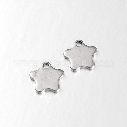 304 charms in acciaio inox stelle STAS-N059-08-1