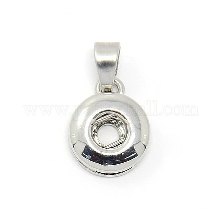 Alloy Jewelry Pendant Making for Snap Buttons MAK-O003-01-NR-1