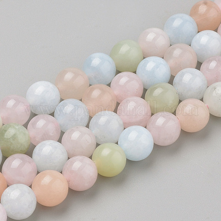 Chapelets de perles en morganite naturelle G-Q961-08-8mm-1